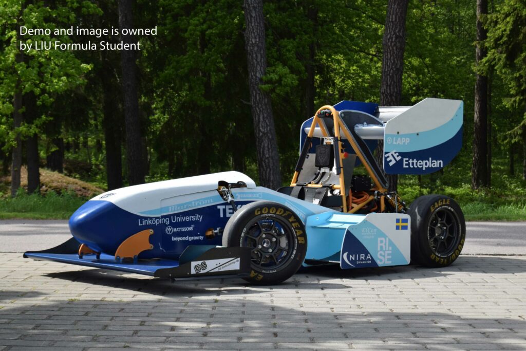 A picture of LIU Formula Student ER22 car. 